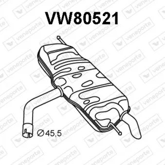 Silencieux arrière VENEPORTE VW80521