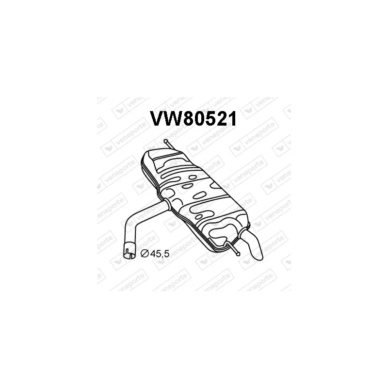 Silencieux arrière VENEPORTE VW80521