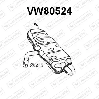 Silencieux arrière VENEPORTE VW80524