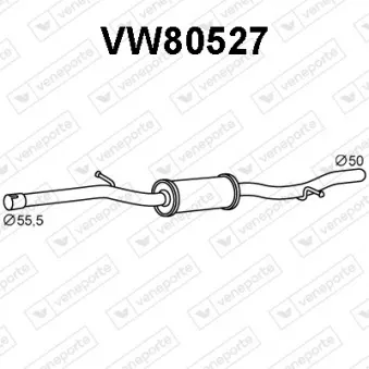 Silencieux central VENEPORTE VW80527