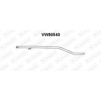 Tuyau d'échappement VENEPORTE VW80540