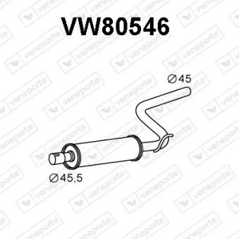 Silencieux central VENEPORTE VW80546