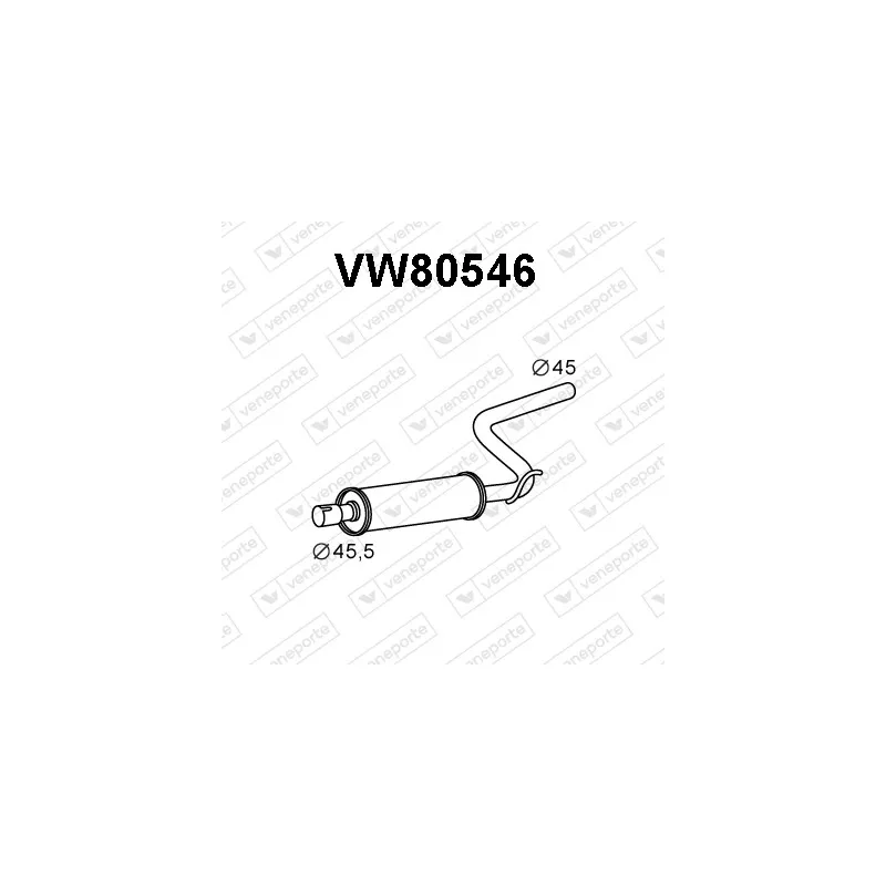 Silencieux central VENEPORTE VW80546
