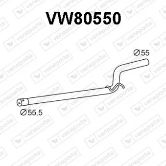 Tuyau d'échappement VENEPORTE VW80550