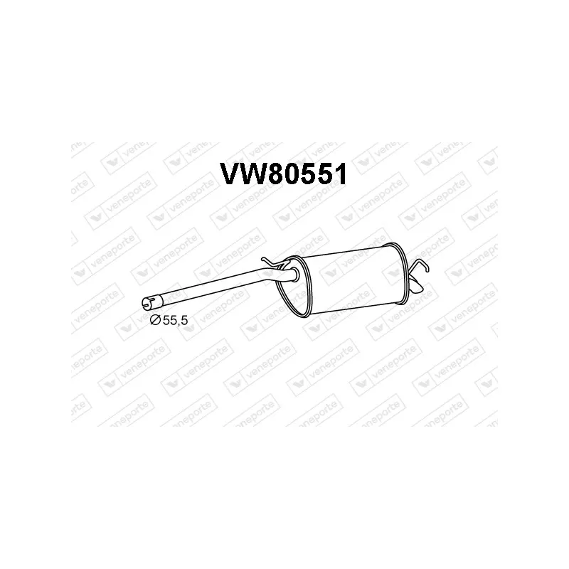 Silencieux arrière VENEPORTE VW80551