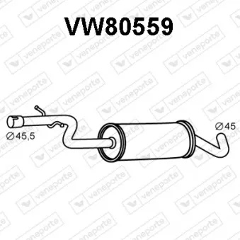Silencieux central VENEPORTE VW80559