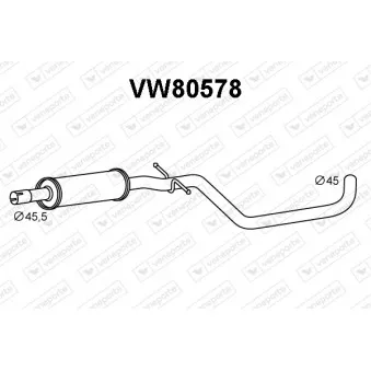 Silencieux central VENEPORTE VW80578