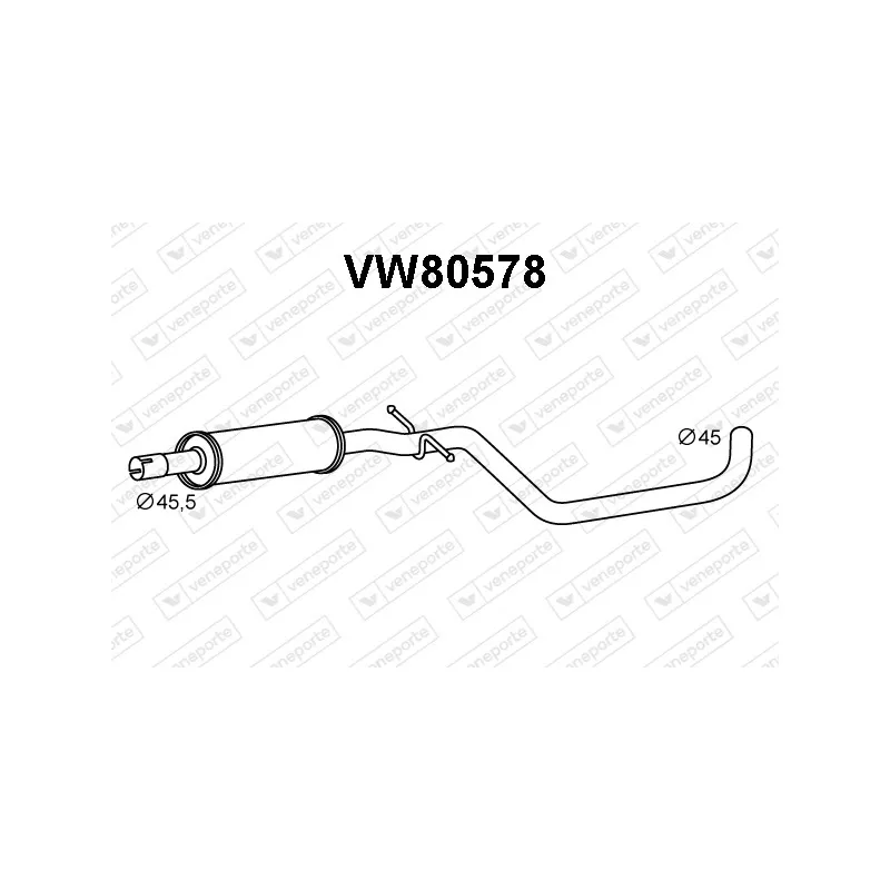 Silencieux central VENEPORTE VW80578