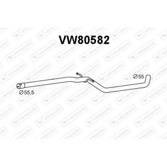 Tuyau d'échappement VENEPORTE VW80582