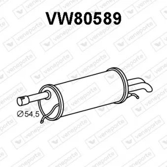 Silencieux arrière VENEPORTE VW80589