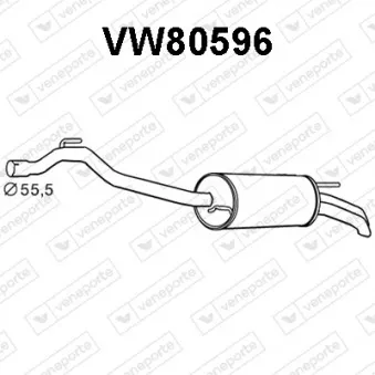 Silencieux arrière VENEPORTE VW80596