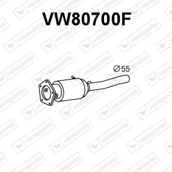 Filtre à particules / à suie, échappement VENEPORTE VW80700F