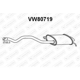 Silencieux arrière VENEPORTE VW80719