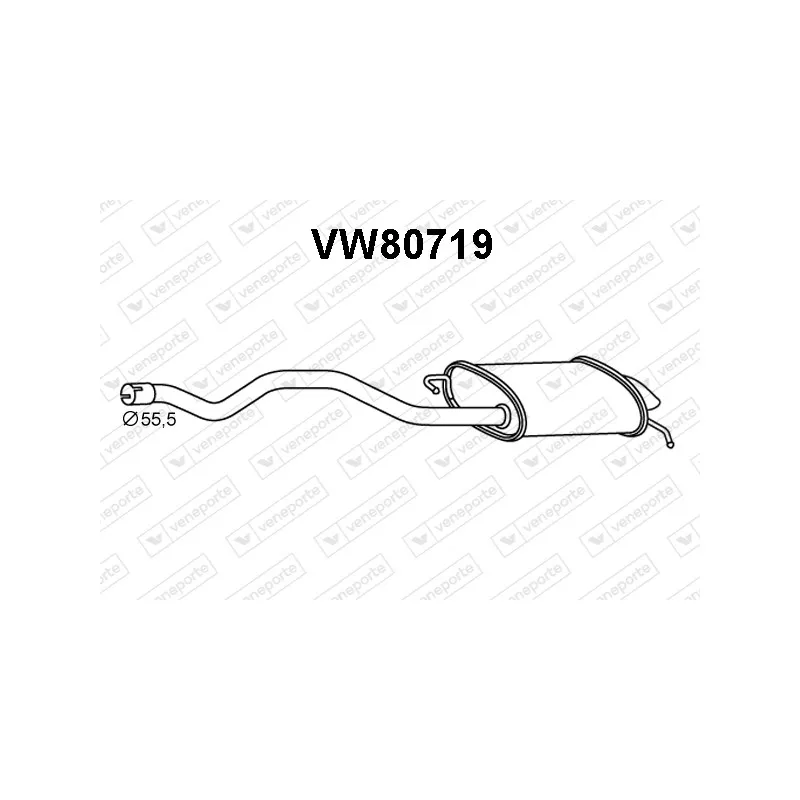 Silencieux arrière VENEPORTE VW80719