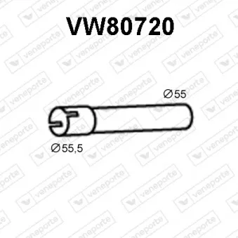 Tuyau d'échappement VENEPORTE VW80720
