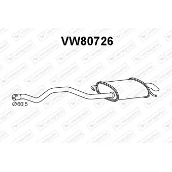 Silencieux arrière VENEPORTE VW80726