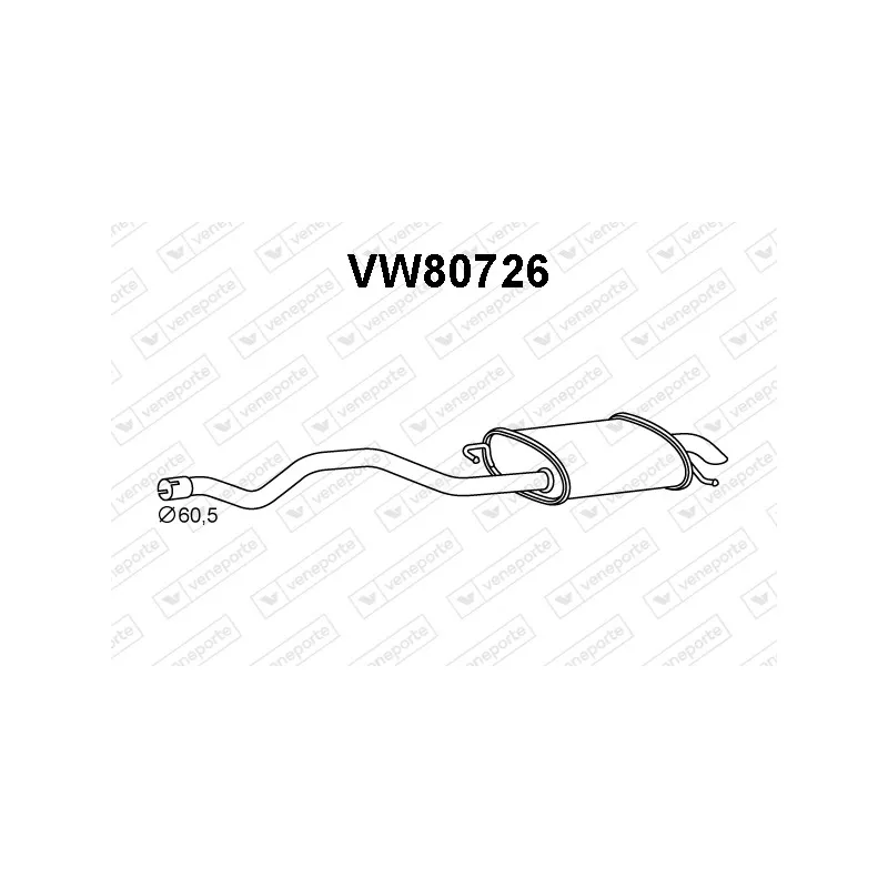 Silencieux arrière VENEPORTE VW80726