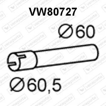 Tuyau d'échappement VENEPORTE VW80727