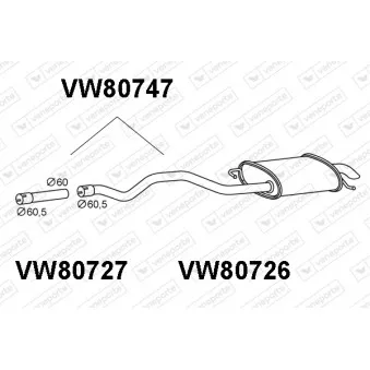 Silencieux arrière VENEPORTE VW80747