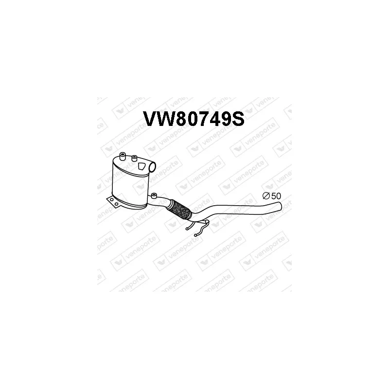 Filtre à particules / à suie, échappement VENEPORTE VW80749S