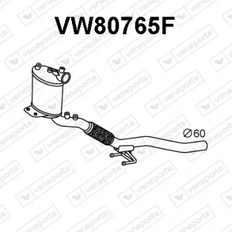 Filtre à particules / à suie, échappement VENEPORTE VW80765F