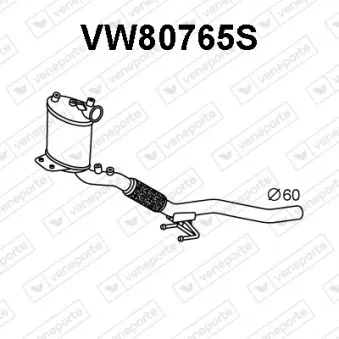 Filtre à particules / à suie, échappement VENEPORTE VW80765S