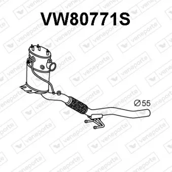 Filtre à particules / à suie, échappement VENEPORTE VW80771S