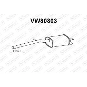 Silencieux arrière VENEPORTE VW80803