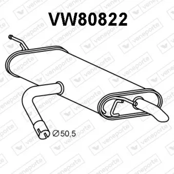 Silencieux arrière VENEPORTE VW80822