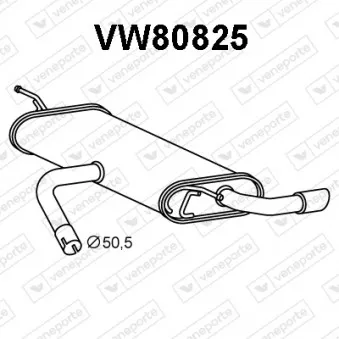Silencieux arrière VENEPORTE VW80825