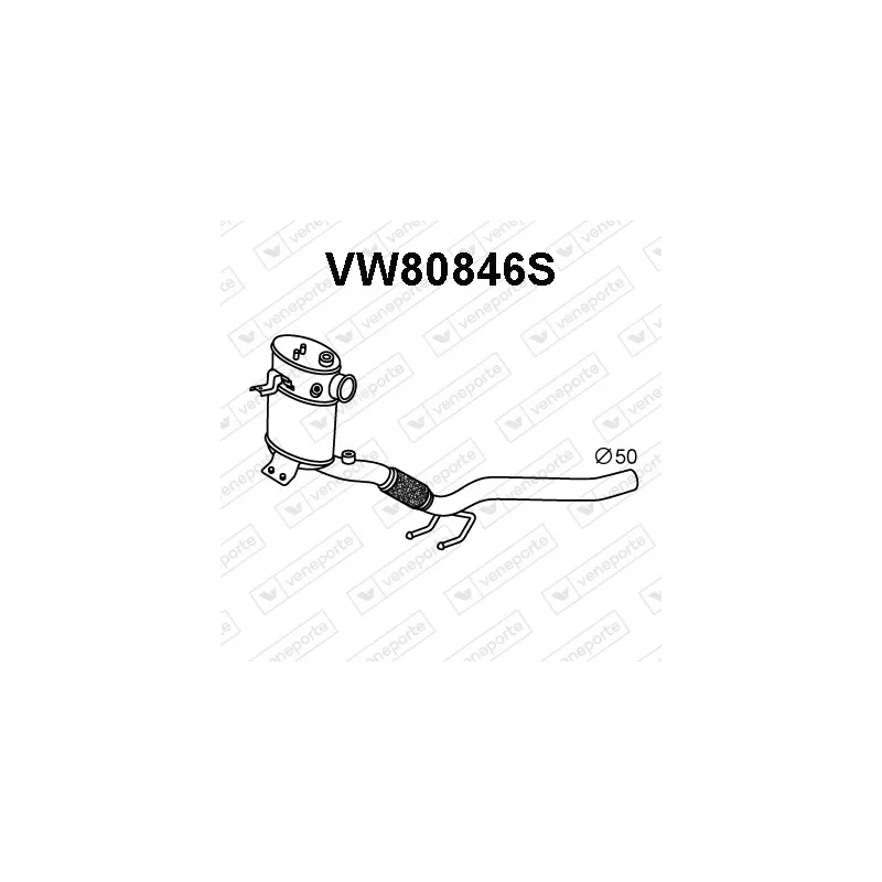 Filtre à particules / à suie, échappement VENEPORTE VW80846S