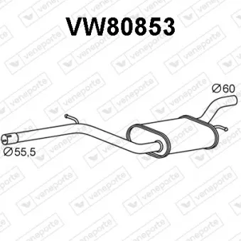 Silencieux arrière VENEPORTE VW80853