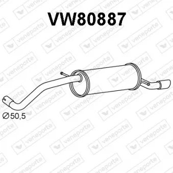 Silencieux arrière VENEPORTE VW80887