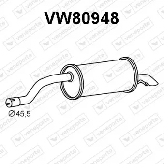 Silencieux arrière VENEPORTE VW80948