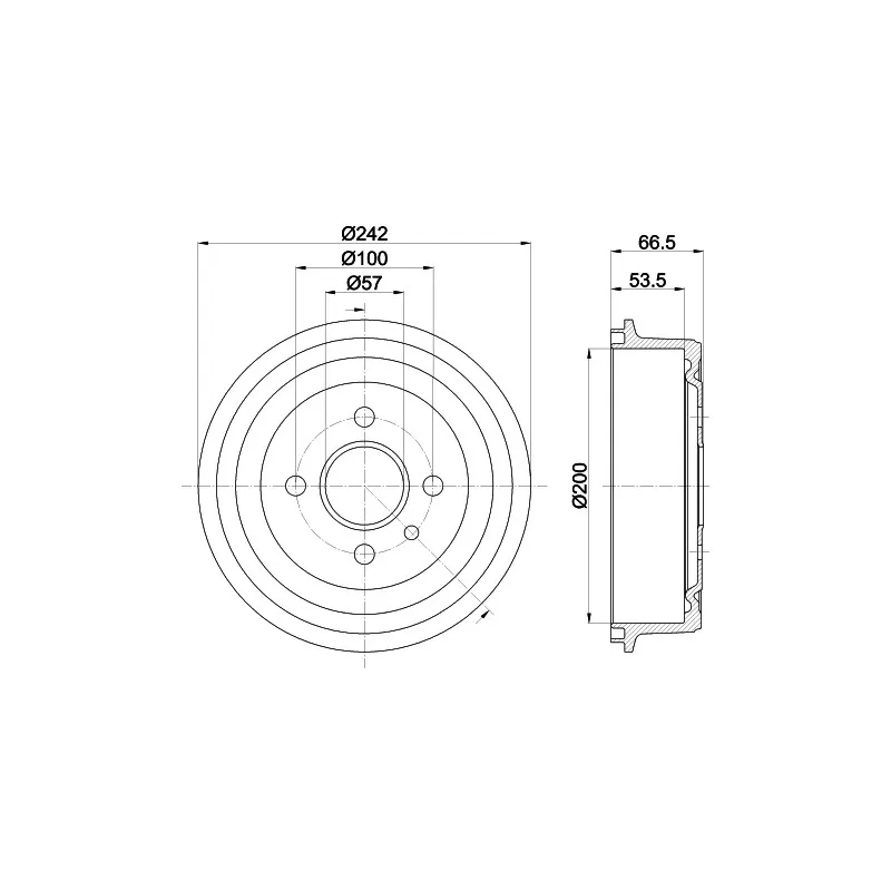 Tambour de frein MINTEX MBD002