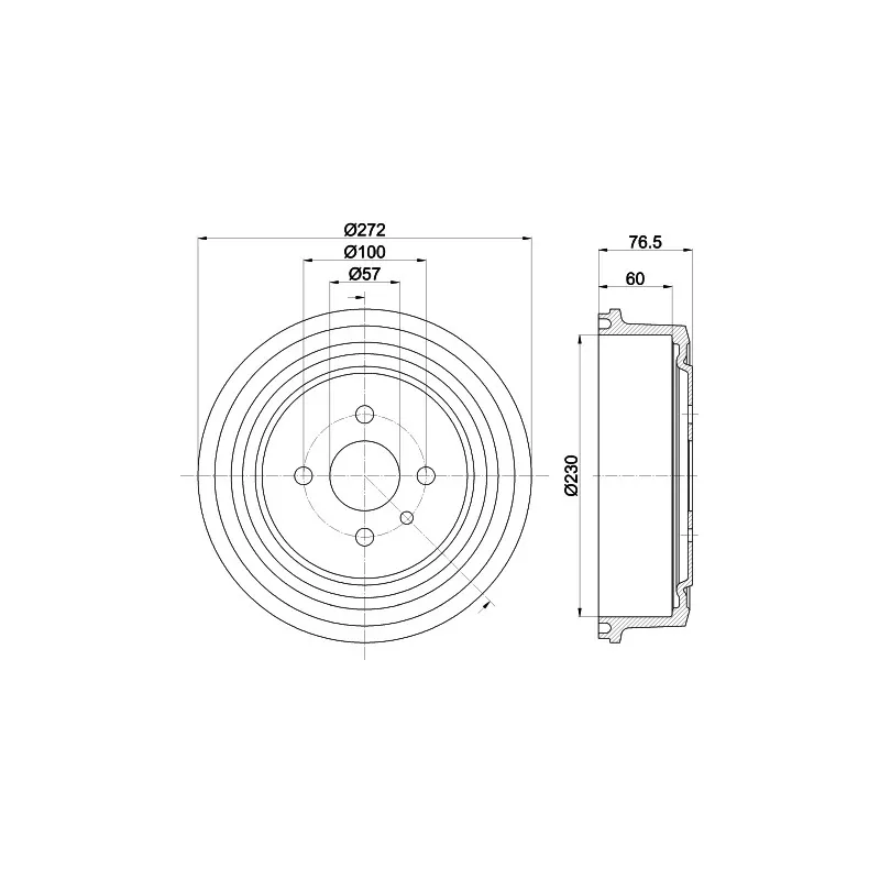 Tambour de frein MINTEX MBD003