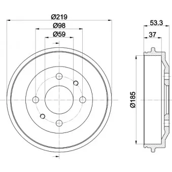 Tambour de frein MINTEX MBD011
