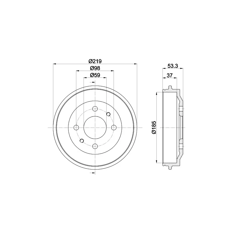 Tambour de frein MINTEX MBD011