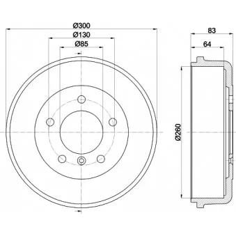 Tambour de frein MINTEX MBD012