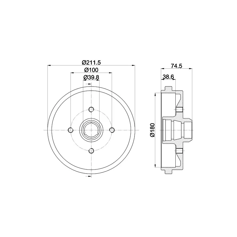 Tambour de frein MINTEX MBD014