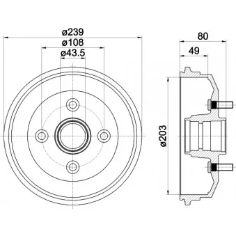 Tambour de frein MINTEX MBD016