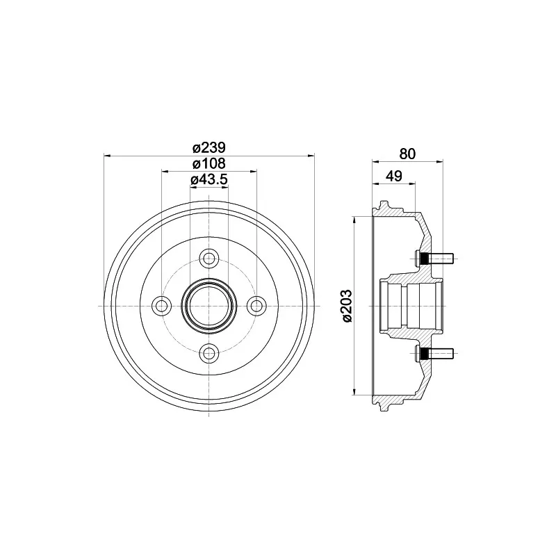 Tambour de frein MINTEX MBD016