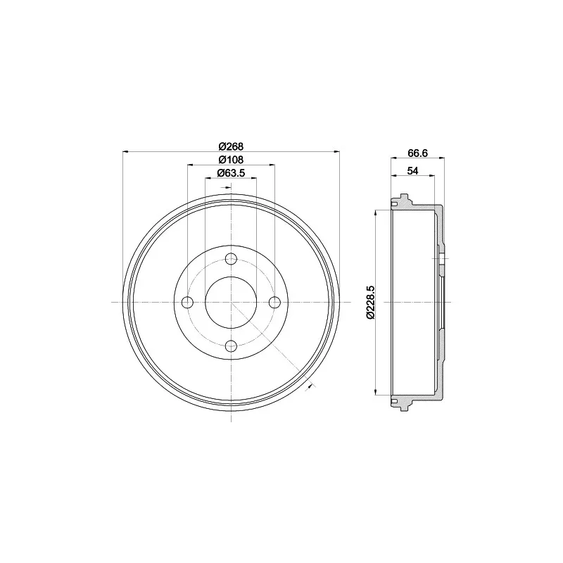 Tambour de frein MINTEX MBD021