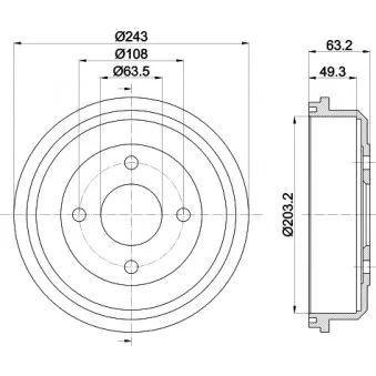 Tambour de frein MINTEX MBD022