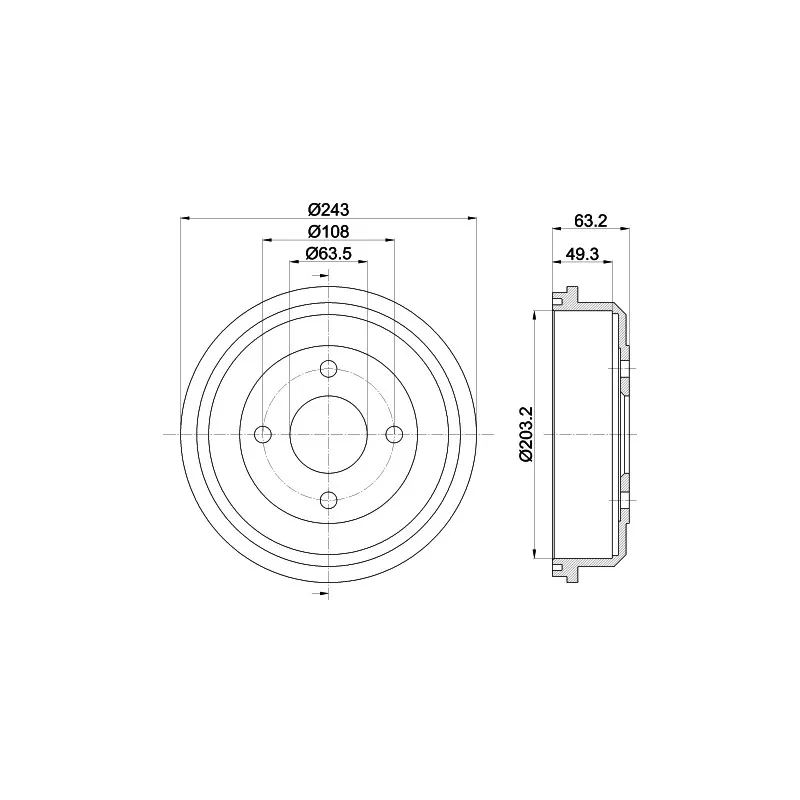 Tambour de frein MINTEX MBD022