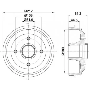 Tambour de frein MINTEX MBD025
