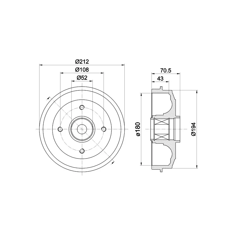 Tambour de frein MINTEX MBD028