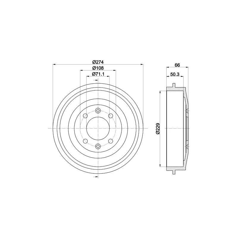 Tambour de frein MINTEX MBD030
