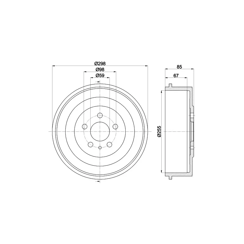 Tambour de frein MINTEX MBD034