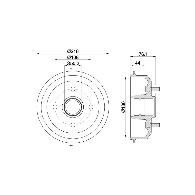 Tambour de frein MINTEX MBD036